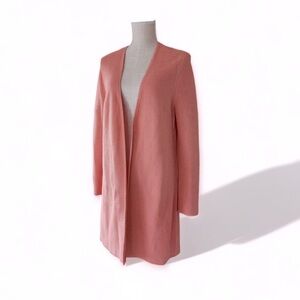 Talbots Coral Long Open Cardigan